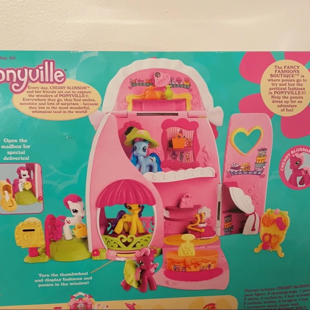 Vintage My Little Pony Ponyville Fancy Fashions Boutique G3 Playset RARE Y2K Set